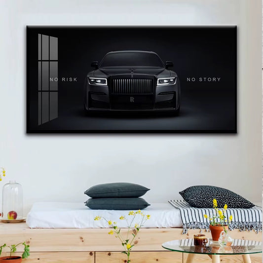 Luxury Motivation Glass Wall Art - Rolls-Royce -